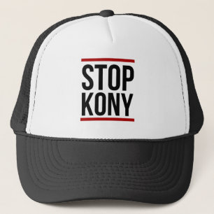 Boné "Pare camisas de T de Kony" (camisetas) e chapéus