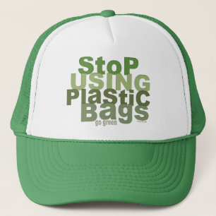 Boné Pare de usar Bolsas plásticas Faça o Green Hat
