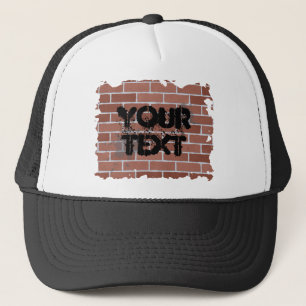Boné parede de tijolos, SEU TEXTO