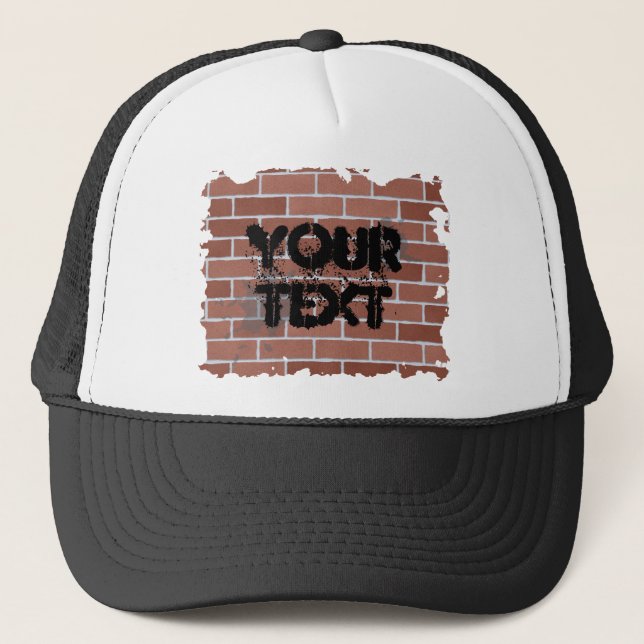 Boné parede de tijolos, SEU TEXTO (Frente)