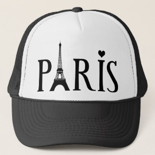 Boné Paris com a torre Eiffel e o amor