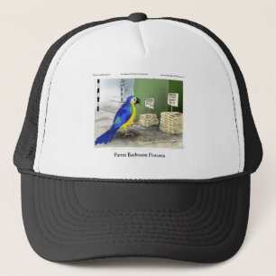 Boné Parrot Bathroom Fixa Camisetas Cartões de Mugs Pre