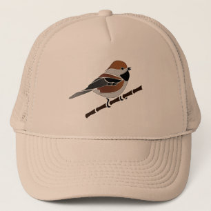 Boné Pássaro Chickadee Boreal Ilustrado