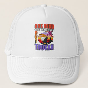 Boné Pássaro Tátil Tropical Vintage Encantado Toucan Pu