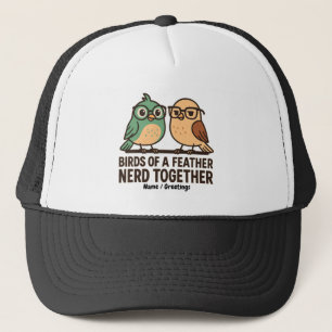 Boné Pássaros da Mesma Espécie Nerd Juntos Funny Geeky 