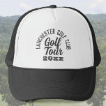 Boné Passeio Golfe<br><div class="desc">Golfistas Tour Hat. Um chapéu para os golfistas em turnê. Chapéu de golfe com turnê de golfe e ano do tour.</div>