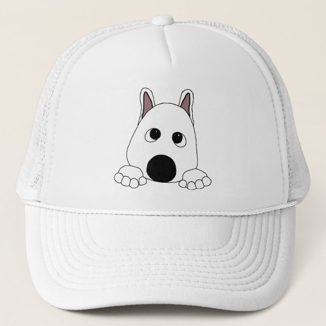 Boné pastagem branca de akita (Frente)