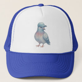 Boné Pastel Pigeon with a T-shirt – Watercolor Artwork