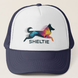 Boné Pastor Shetland poligonal en amarillo y azul