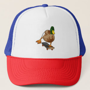 Boné Pato como skater com skate