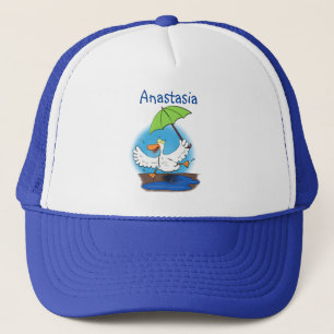 Boné Pato engraçado com desenho animado de dança de gua