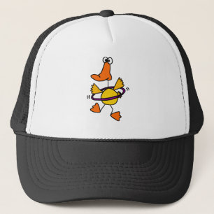 Boné Pato que joga com desenhos animados roxos da aro