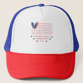 Boné Patriotic Family Hat – Custom Eagle & State Names