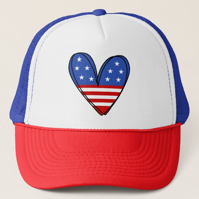 Boné Patriotic USA Love Heart (Frente)