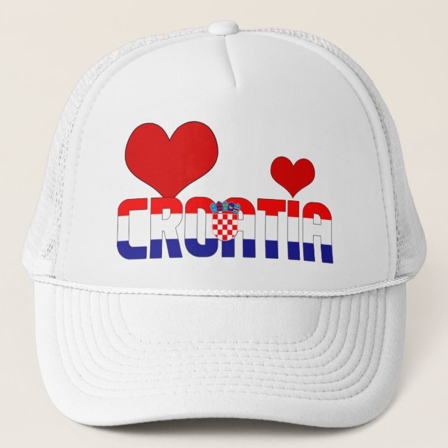 Boné Patriótico Bandeira da Croácia (Frente)