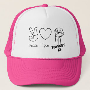 Boné paz, amor, AF feminista