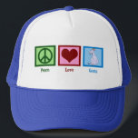 Boné Paz Amor Goats Farmer Bonito<br><div class="desc">Um bonito sinal verde de paz,  coração vermelho,  e um adorável presente de cabra para um agricultor ou pessoa que gosta de animais de criação. O Amor Pela Paz Vai Ao boné.</div>