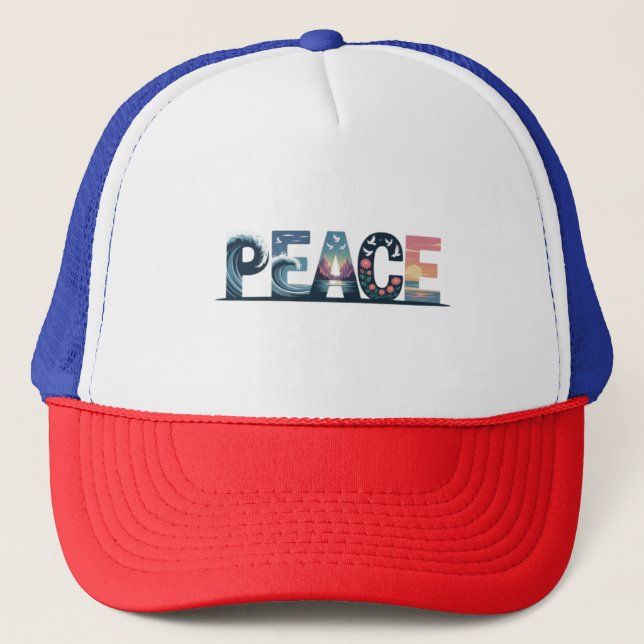 Boné PAZ – Design de Tipografia Artística Inspirado na  (Frente)