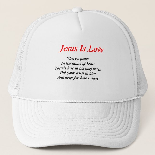 Boné Paz nos chapéus de malha jesus (Frente)