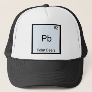 Boné Pb - Ursos Polares Símbolo do Elemento Químico Div