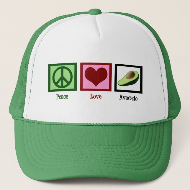 Boné Peace Love Avocado (Frente)