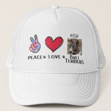 Peace Love Bull Terriers Dog Empresta Hélice