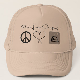 Boné Peace Love Camping Hats