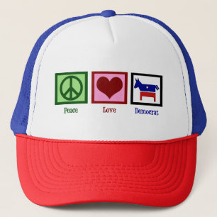 Boné Peace Love Democrat