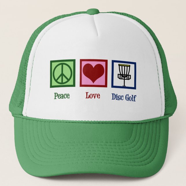 Boné Peace Love Disk Golf (Frente)