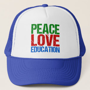 Boné Peace Love Education