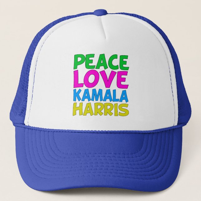 Boné Peace Love Kamala Harris (Frente)