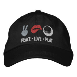 Boné Peace Love Play Golf