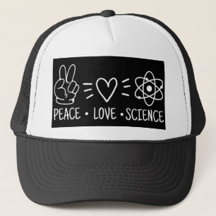 Boné Peace Love Science