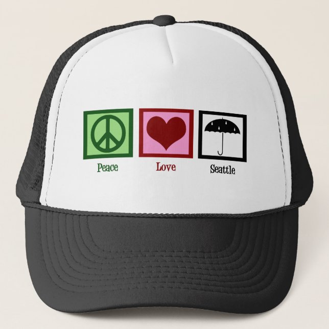 Boné Peace Love Seattle (Frente)