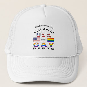 Boné Peças Gays Montadas nos EUA Nome Personalizado 