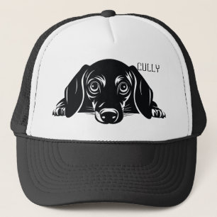 Boné Peeking Dachshund Dog. Personalizar