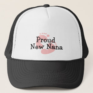 Boné Pegadas do Bebê Menina Nova Nana Orgulhosa