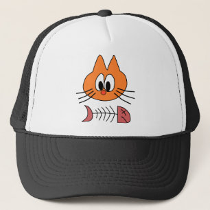 Boné Peixe Gato Peixe Animal Laranja Morto Rosto
