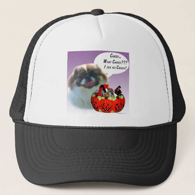 Boné Pekingese Halloween Candy (Frente)