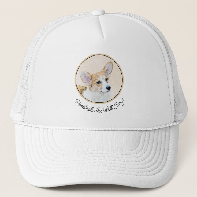 Boné Pembroke Welsh Corgi - Pintura Original para Cacho (Frente)