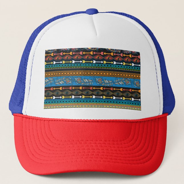 Boné Penas Étnicas: Embroiderme Boho Chic (Frente)