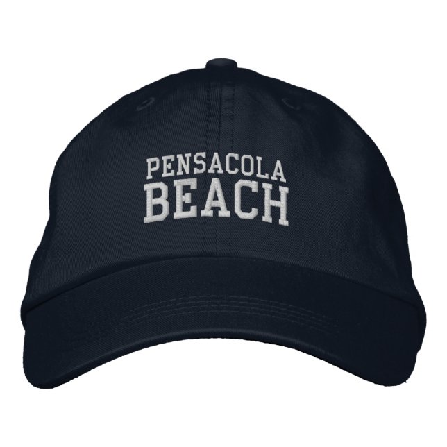 Boné Pensacola Beach Florida Embroidered Baseball Hat (Frente)