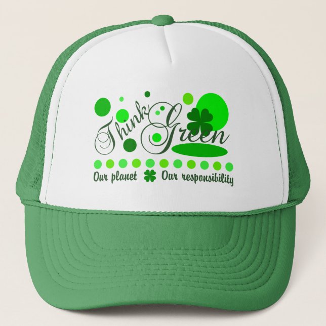 Boné Pense verde (Frente)