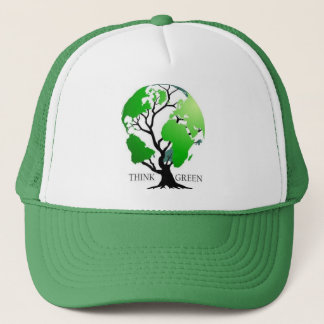 Boné Pense verde