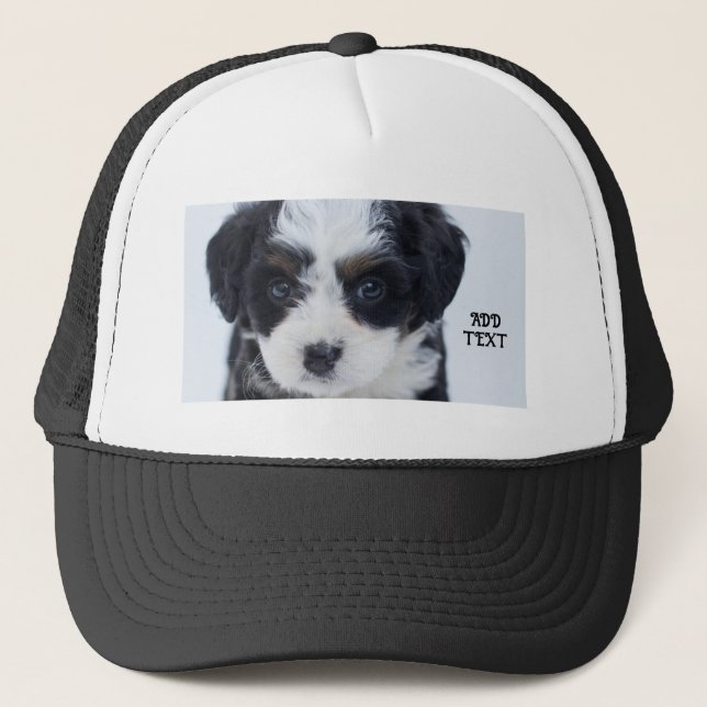 Boné Perfect for Dog Puppy Lovers Black and White-Cap  (Frente)
