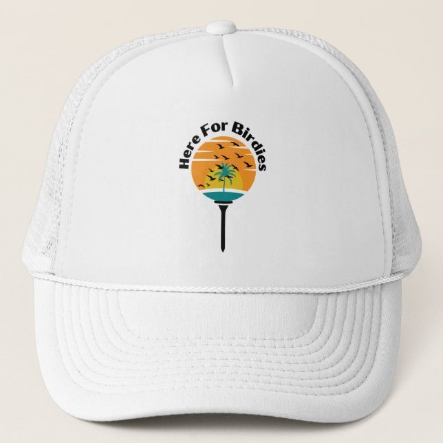 Boné Perfusão De Golfe "Here For Birdies" (Frente)