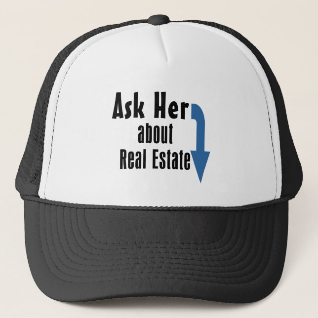 Boné Pergunte a ela sobre Real Estate! (Frente)