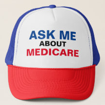 Pergunte-Me Sobre Medicare Trucker Hat