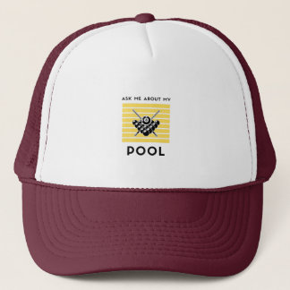 Boné Pergunte-me sobre minha piscina bilhar