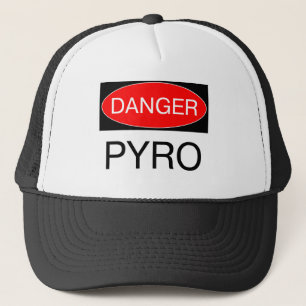 Boné Perigo - saco engraçado Pyro da caneca do t-shirt